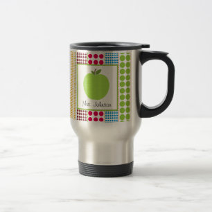 Mok van leraar Groen Apple Multicolored Polka Dots