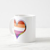 Mok van Lesbian Pride Heart Coffee (Voorkant links)
