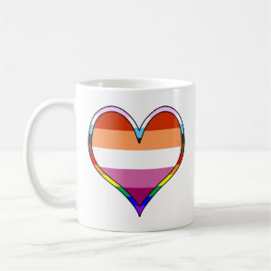 Mok van Lesbian Pride Heart Coffee