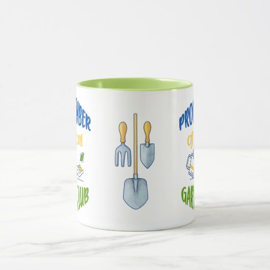 Mok van lid van de tuinclub (Midden)