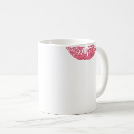 Mok van lipstick-vlek koffie (Voorkant rechts)