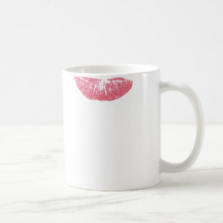 Mok van lipstick-vlek koffie