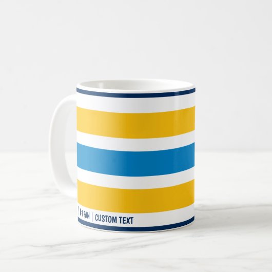 Mok van Los Angeles Chargers Minimalist Bars Coffe (Voorkant links)