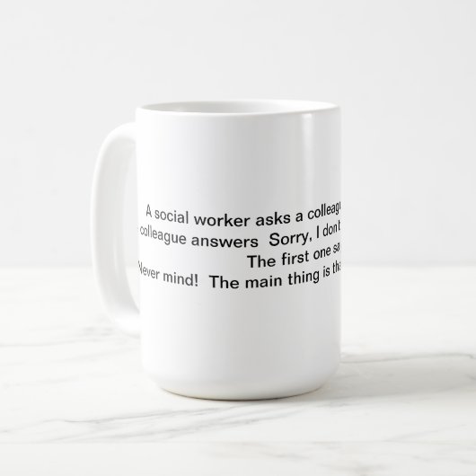 Mok van maatschappelijk werkers (Voorkant links)
