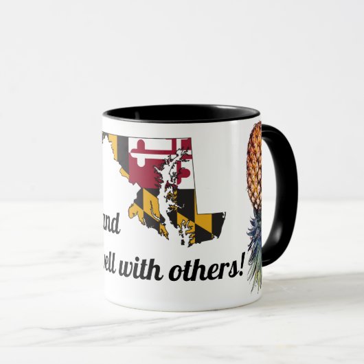 Mok van maryland Swingers - Kaart en ananas (Voorkant rechts)