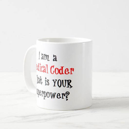 mok van medische codeerder (Voorkant links)