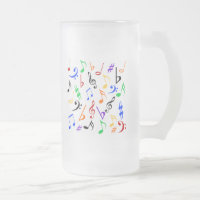 Mok van muzieknoten - Glas, bevroren
