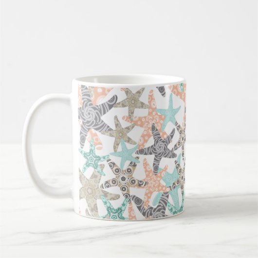 Mok van naadloze patroonkoffie (Links)