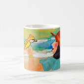 Mok van Natuur voor wedrennen van vrouwen en vogel (Center)