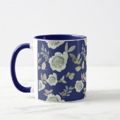 Mok van Navy Blue Floral (Links)