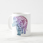 mok van olifant dierlijke kleurige artsy tea (Voorkant links)