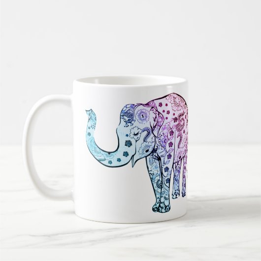 mok van olifant dierlijke kleurige artsy tea (Links)