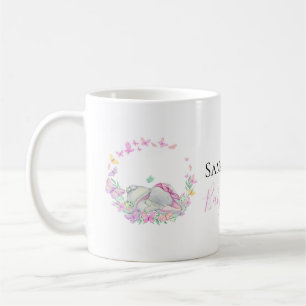 mok van olifant roze vlinders Koffie