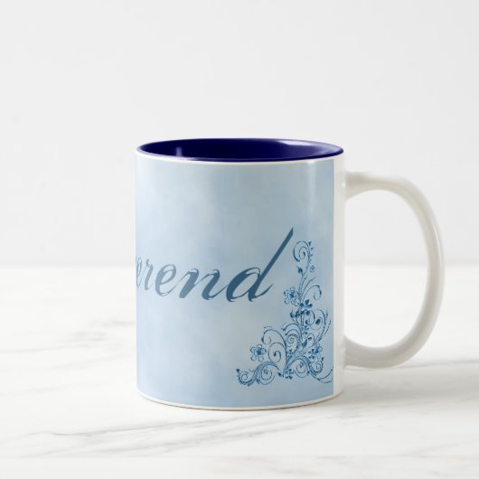 Mok van omgekeerde koffie - Groot: Sky Blue Elegan (Rechts)