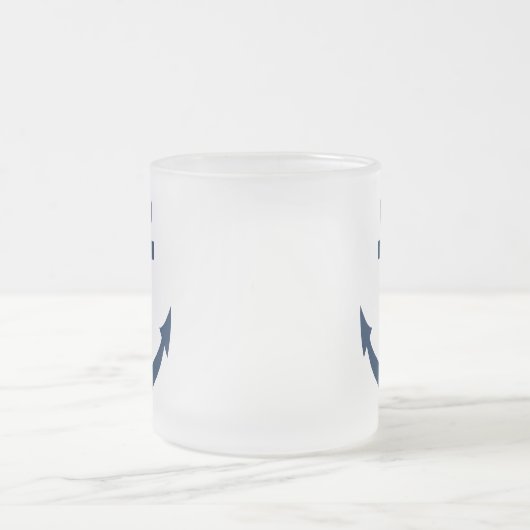 Mok van onautisch glas met scheepsankerpictogram (Center)