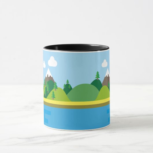 Mok van onbeheerd eilandpatroon (Midden)