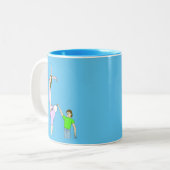 mok van ongebluste koffie (Voorkant links)