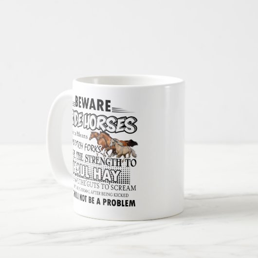 Mok van paarden - I Ride Horses Coffee Mok (Voorkant links)