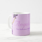 Mok van paars en rood haar, prinses Ballerina prin (Voorkant links)