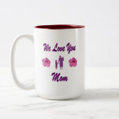 Mok van Paarse liefde voor mammie koffie (Links)