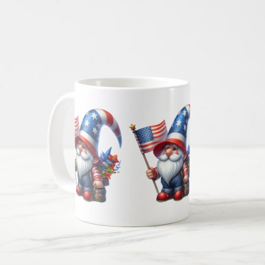 Mok van patriottische gnome-koffie (Voorkant links)