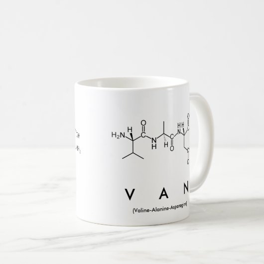 Mok van peptide-naam (Voorkant rechts)