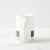 Mok van pianosleutels met glimlachend gezicht (Achterkant)