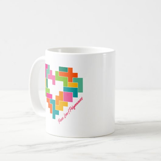 Mok van Piece, Love & Polyominoes (Voorkant links)
