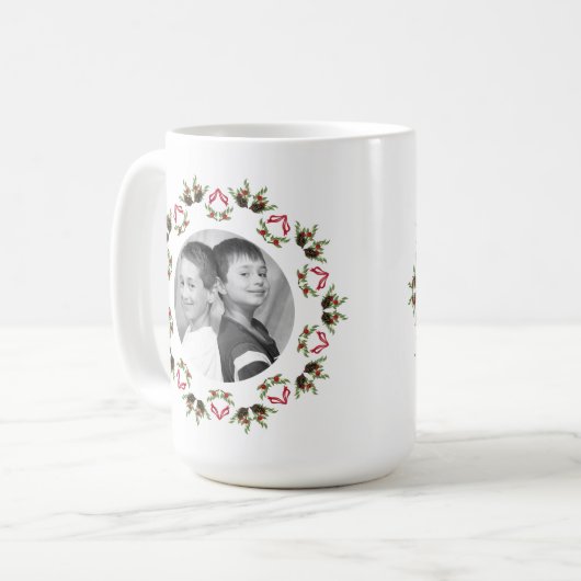 Mok van pijnbomen en bessen mandala (Voorkant links)