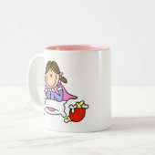 Mok van popcorn en pyjama (Voorkant links)