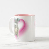 Mok van pup-blauw (Voorkant links)