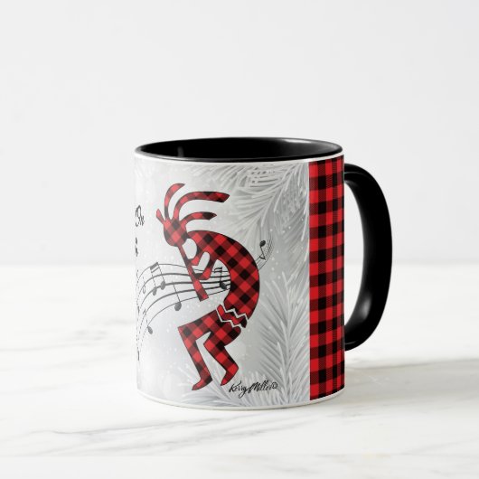 Mok van Red and Black Pset Kokopelli (Voorkant rechts)