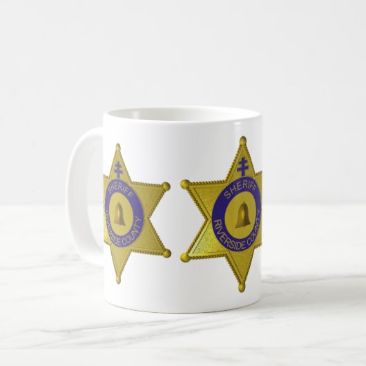 Mok van Riverside County Sheriff Badge Coffee (Voorkant links)