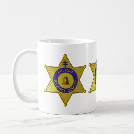Mok van Riverside County Sheriff Badge Coffee (Links)