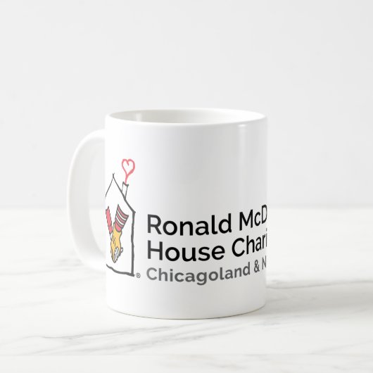 Mok van RMHC-CNI-koffie (Voorkant links)