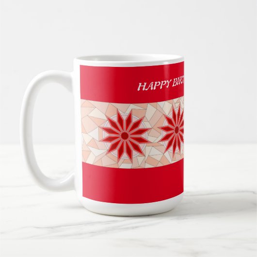 MOK VAN RODE EN PINK MIX GEBOORTEDAG (Links)