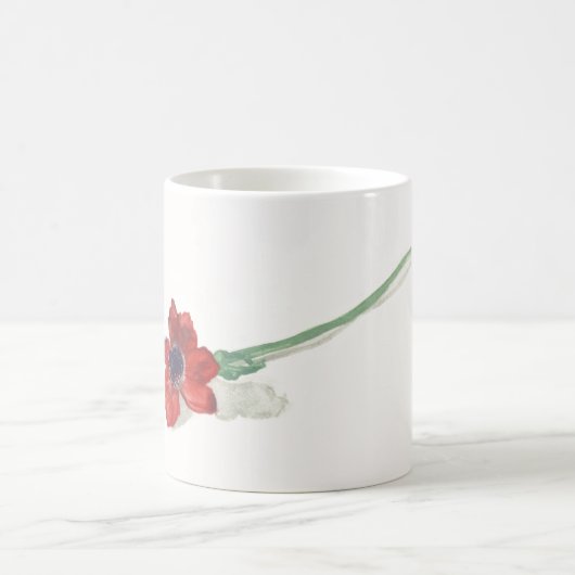 Mok van rode waterverf (Center)