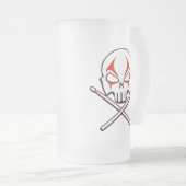 Mok van rots en rolbeer zware metalen trommelglas (Voorkant rechts)