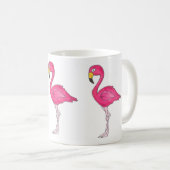 Mok van roze Flamingo Tropical Bird Flaming (Voorkant rechts)