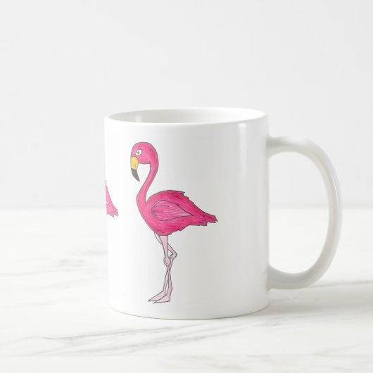Mok van roze Flamingo Tropical Bird Flaming (Rechts)