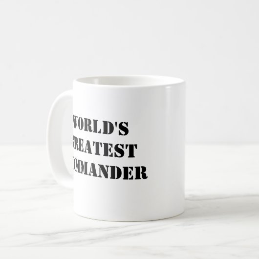 mok van 's werelds grootste bevelhebber' (Voorkant links)