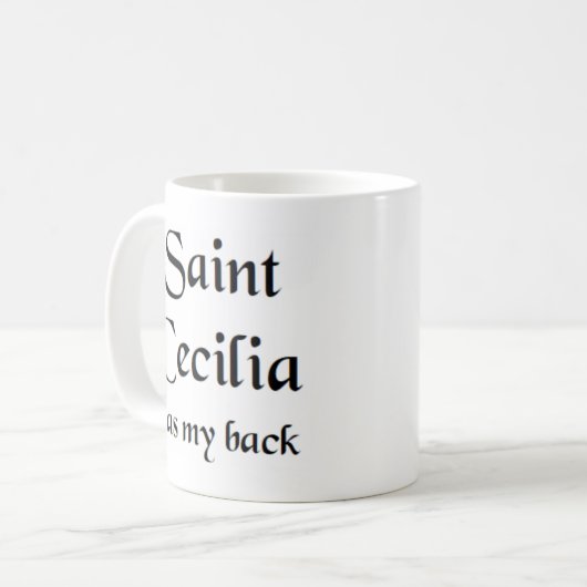 mok van saint cecilia koffie (Voorkant links)