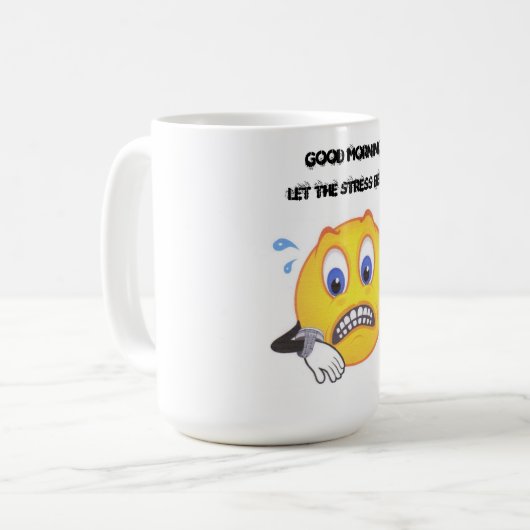 Mok van samengeperste koffie (Voorkant links)