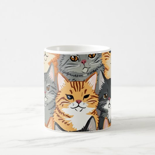 mok van schattige katten (Center)