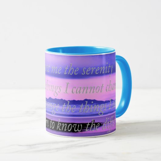 mok van schilderachtig serenity gebed (Voorkant rechts)