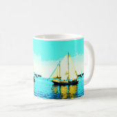 mok van schoenenzeilkoffie (Voorkant rechts)