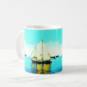 mok van schoenenzeilkoffie (Voorkant links)