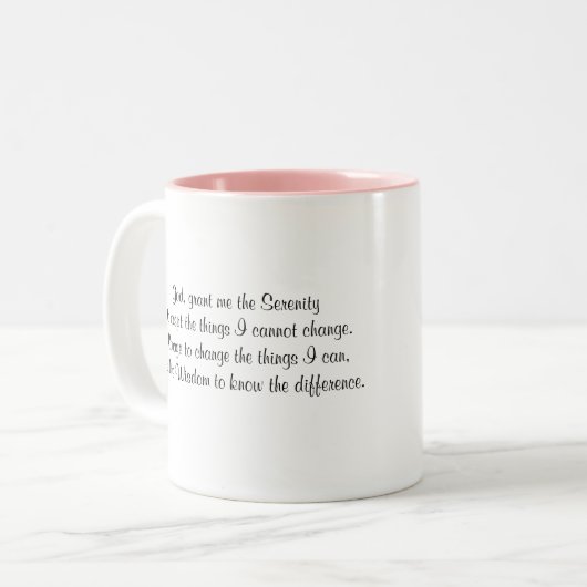 Mok van Serenity Prayer met Beta Fish (Voorkant links)