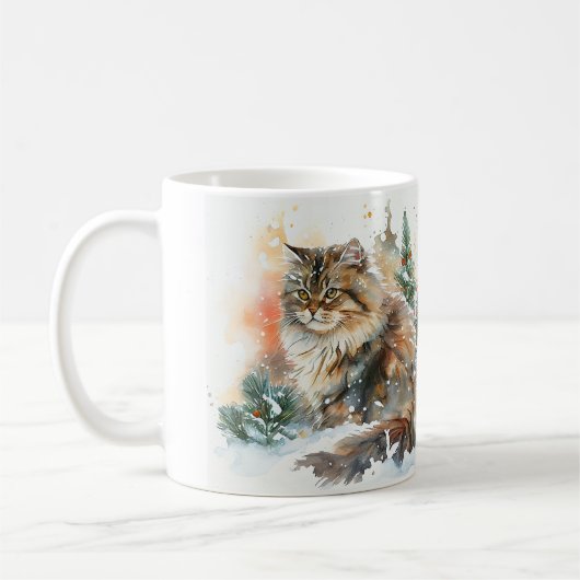 Mok van Siberische kattenkoffie (Links)