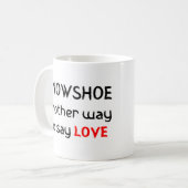 mok van snowshoe - liefde koffie (Voorkant links)